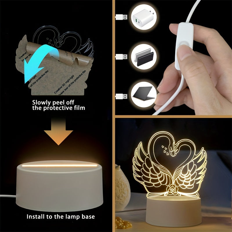 SwaneLume – USB 3D LED Table Lamp