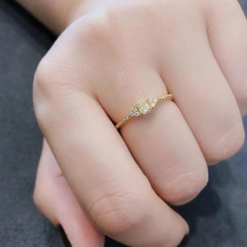 Refined Citrine Ring of Natural Origin - Alina