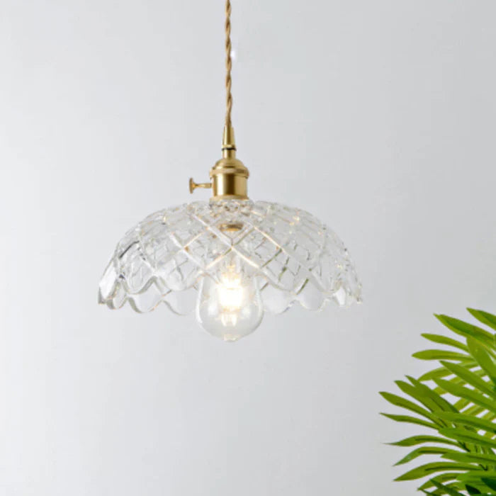 OpulentGlow Pendant – Elegant Glass Ceiling Lamp