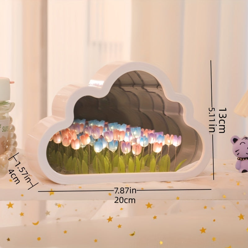 TulipGlow Lamp – LED Night Light with Floral Style