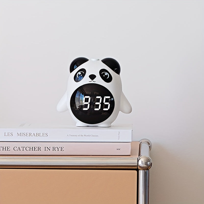 PandaGlow Clock - Cute Rechargeable Alarm Clock with Temperature