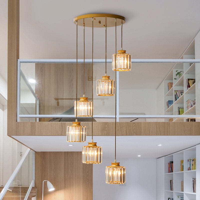 LumiDrum Pendant – Luxurious Crystal Hanging Lamp for Modern Interiors