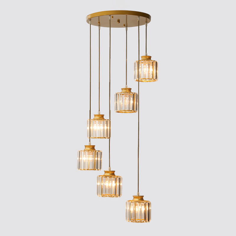 LumiDrum Pendant – Luxurious Crystal Hanging Lamp for Modern Interiors
