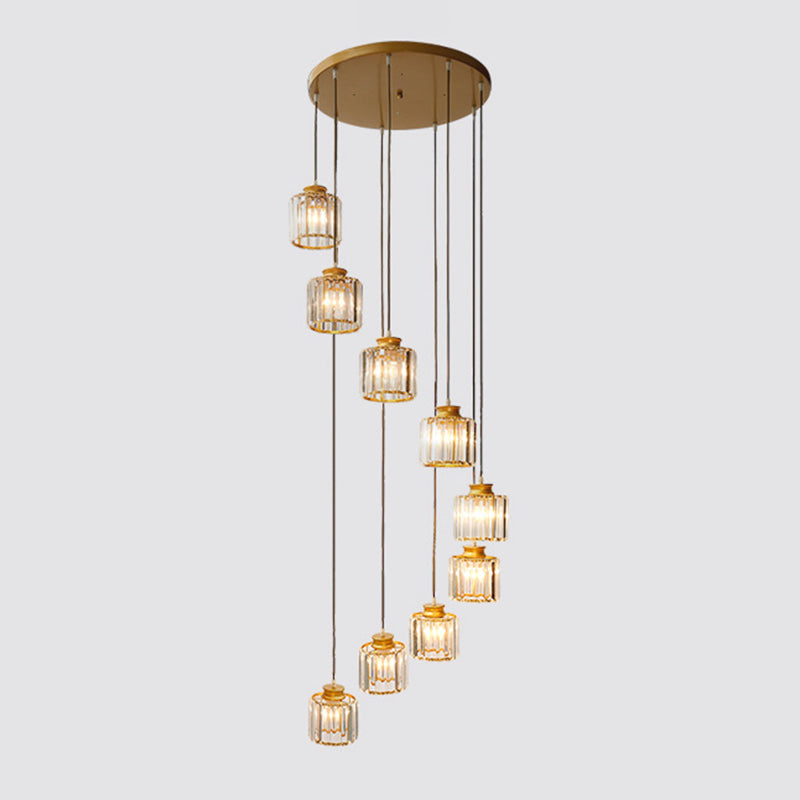 LumiDrum Pendant – Luxurious Crystal Hanging Lamp for Modern Interiors