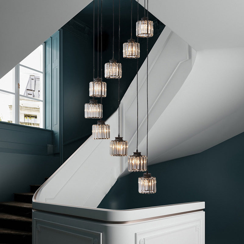 LumiDrum Pendant – Luxurious Crystal Hanging Lamp for Modern Interiors