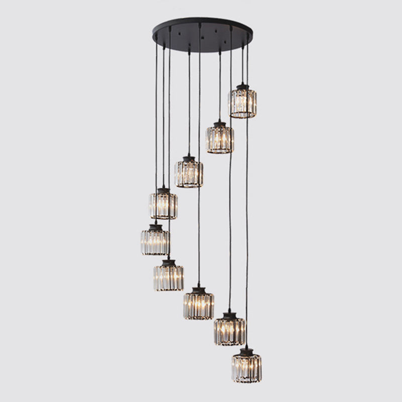 LumiDrum Pendant – Luxurious Crystal Hanging Lamp for Modern Interiors