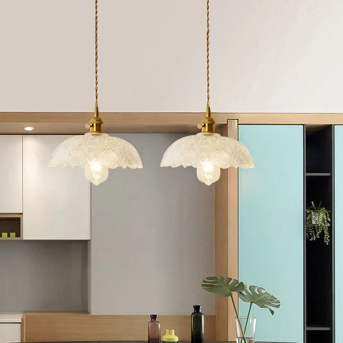 OpulentGlow Pendant – Elegant Glass Ceiling Lamp