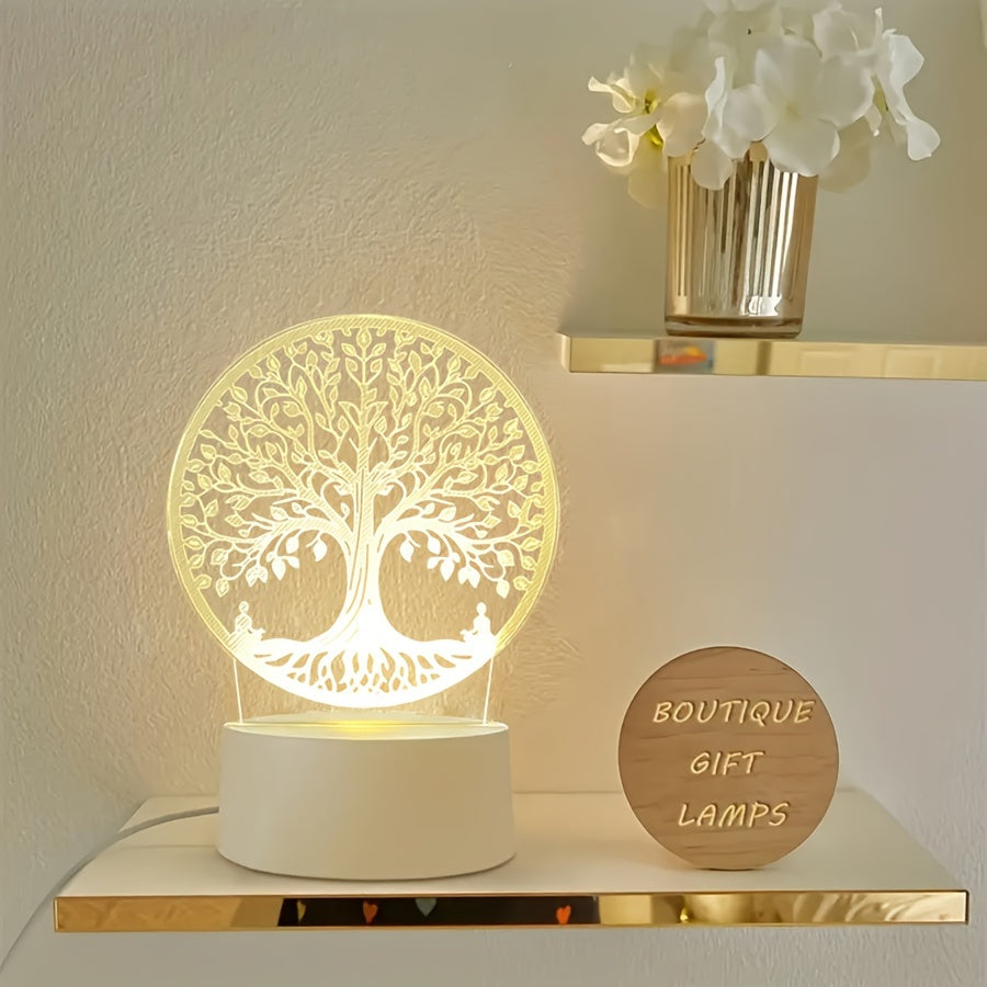 GlowTree Lamp - 3D Acrylic Night Light USB