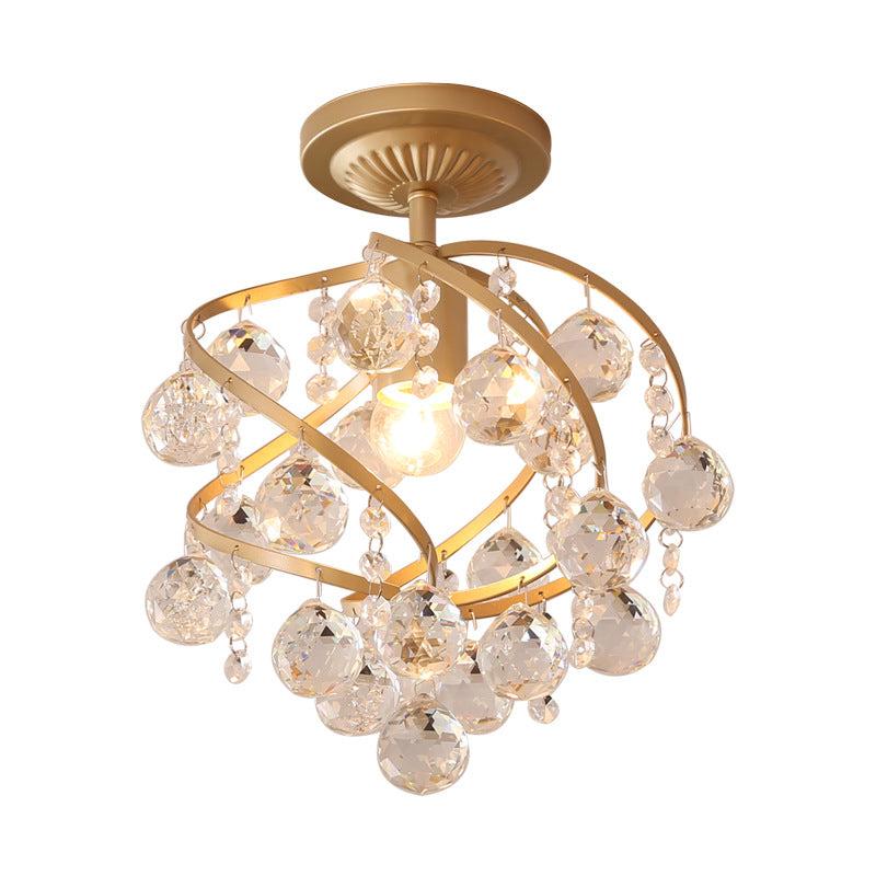 CrystalElegance Pendant - Luxury Ceiling lamp with Brass details