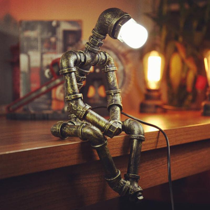 RoboShine Robot Lamp – Playful Iron Lighting for the Home