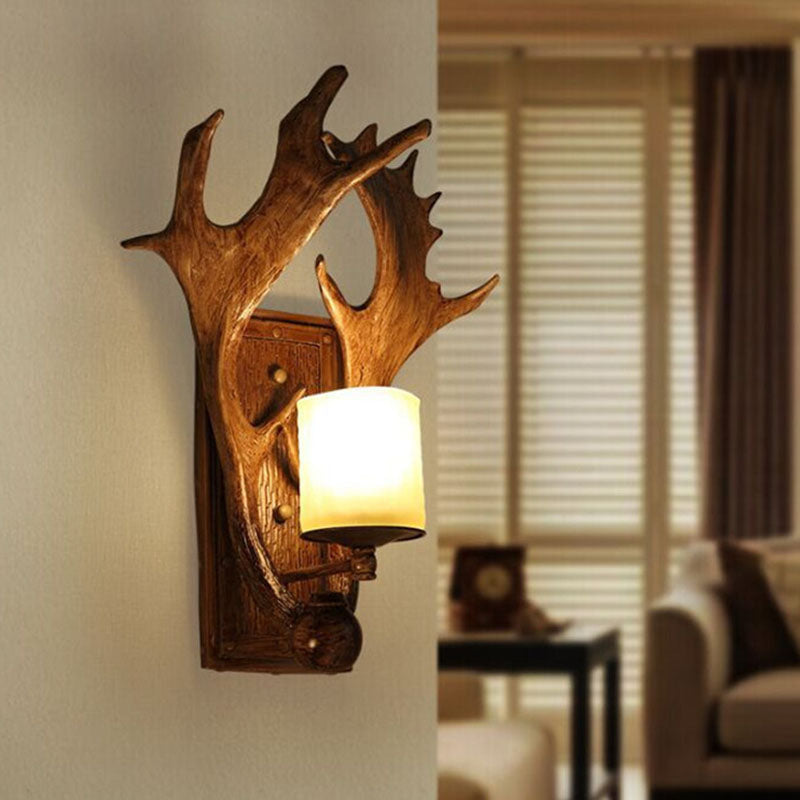 RusticAntler - Rustic wall lamp with antlers
