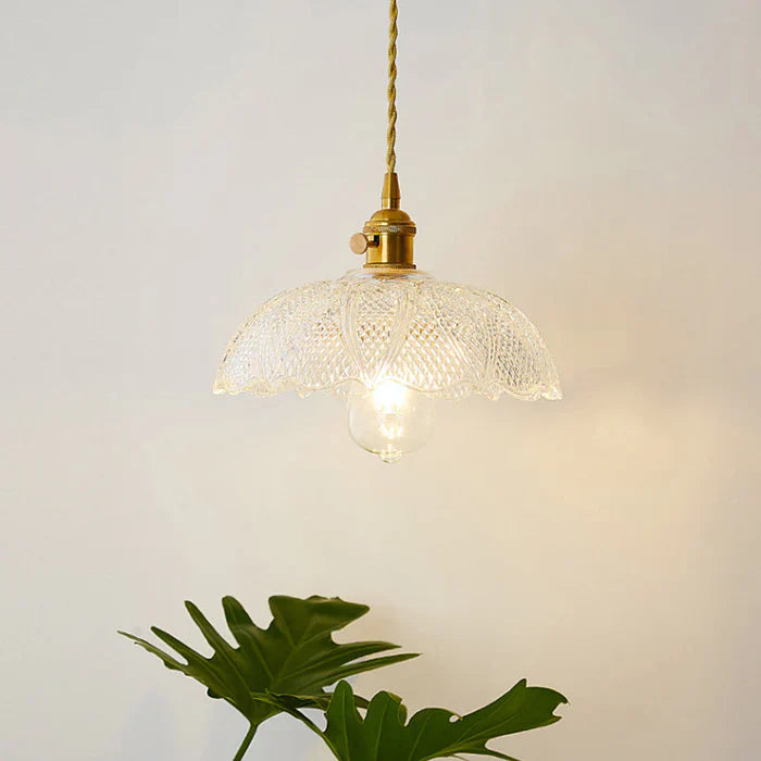 OpulentGlow Pendant – Elegant Glass Ceiling Lamp