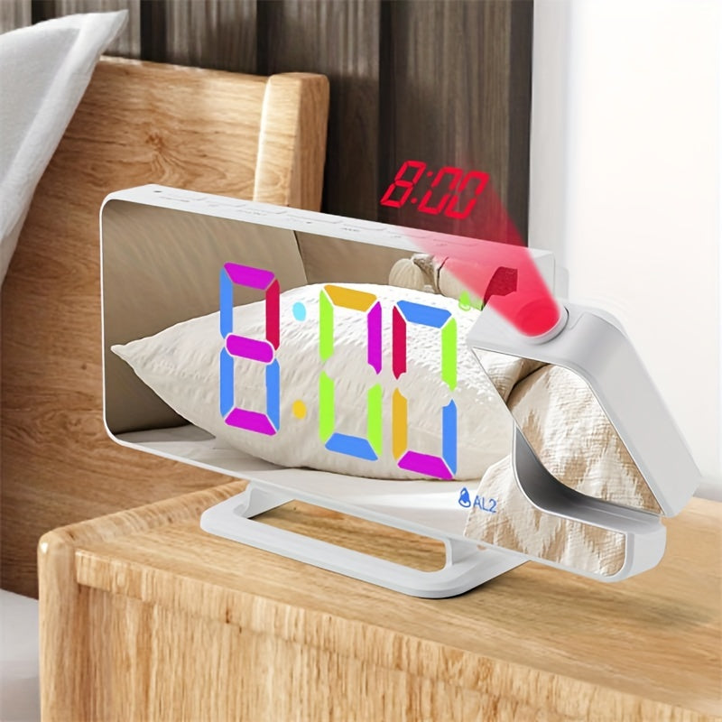RGB Projector Clock – Colorful Dual Alarm Projector