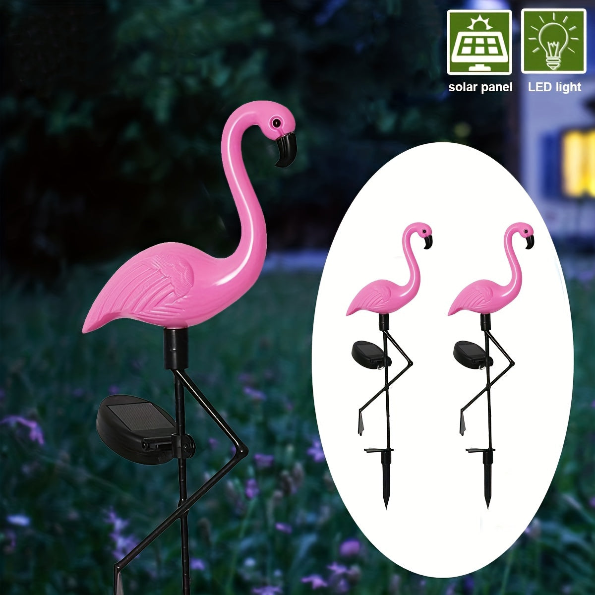 Solar Flamingo Lamp - Elegant Solar Flamingo Garden Lamp