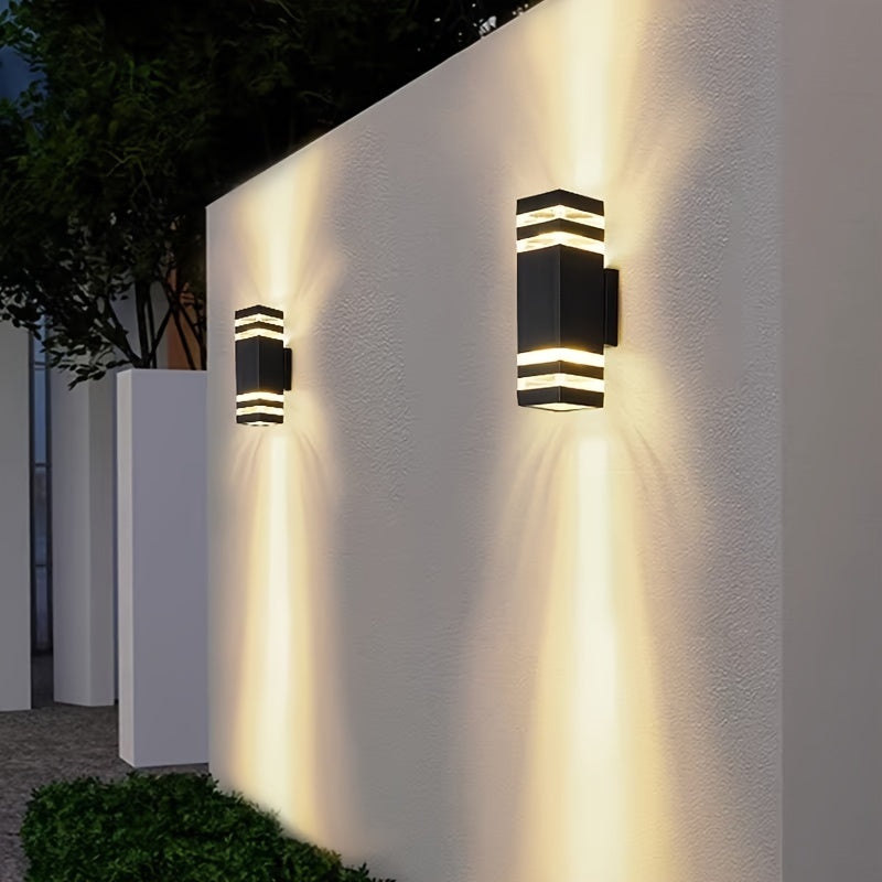 DualWall Lampa – Modern Dubbelkopps Utomhusvägglampa