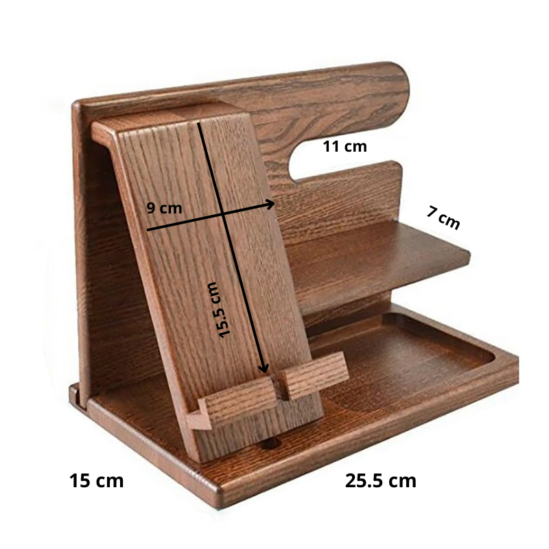 WoodDock – Stylish Wooden Holder for Devices