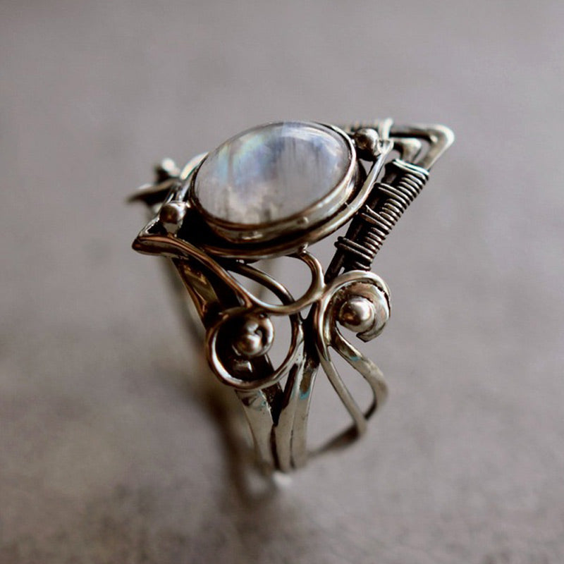 Elegant Vintage Moonstone Ring - Clara