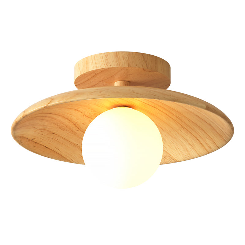 ElegantWood Light - Modern Wooden Ceiling Lamp for Hallway