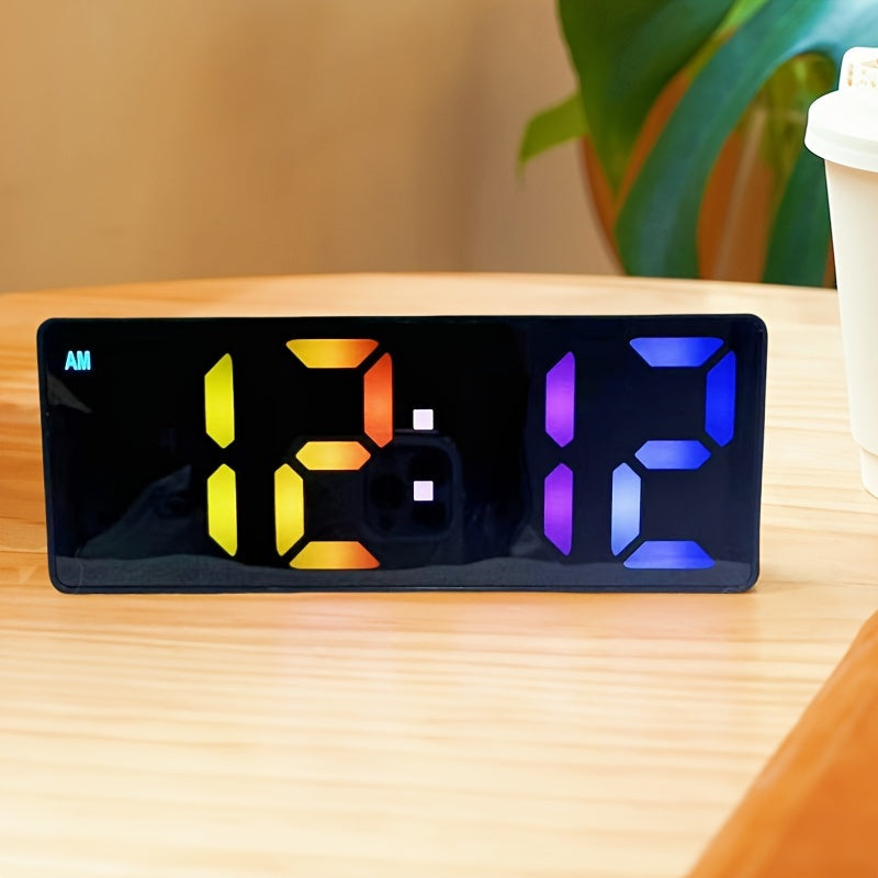 DigiTime Clock - Stylish LED Alarm Clock with Data Display