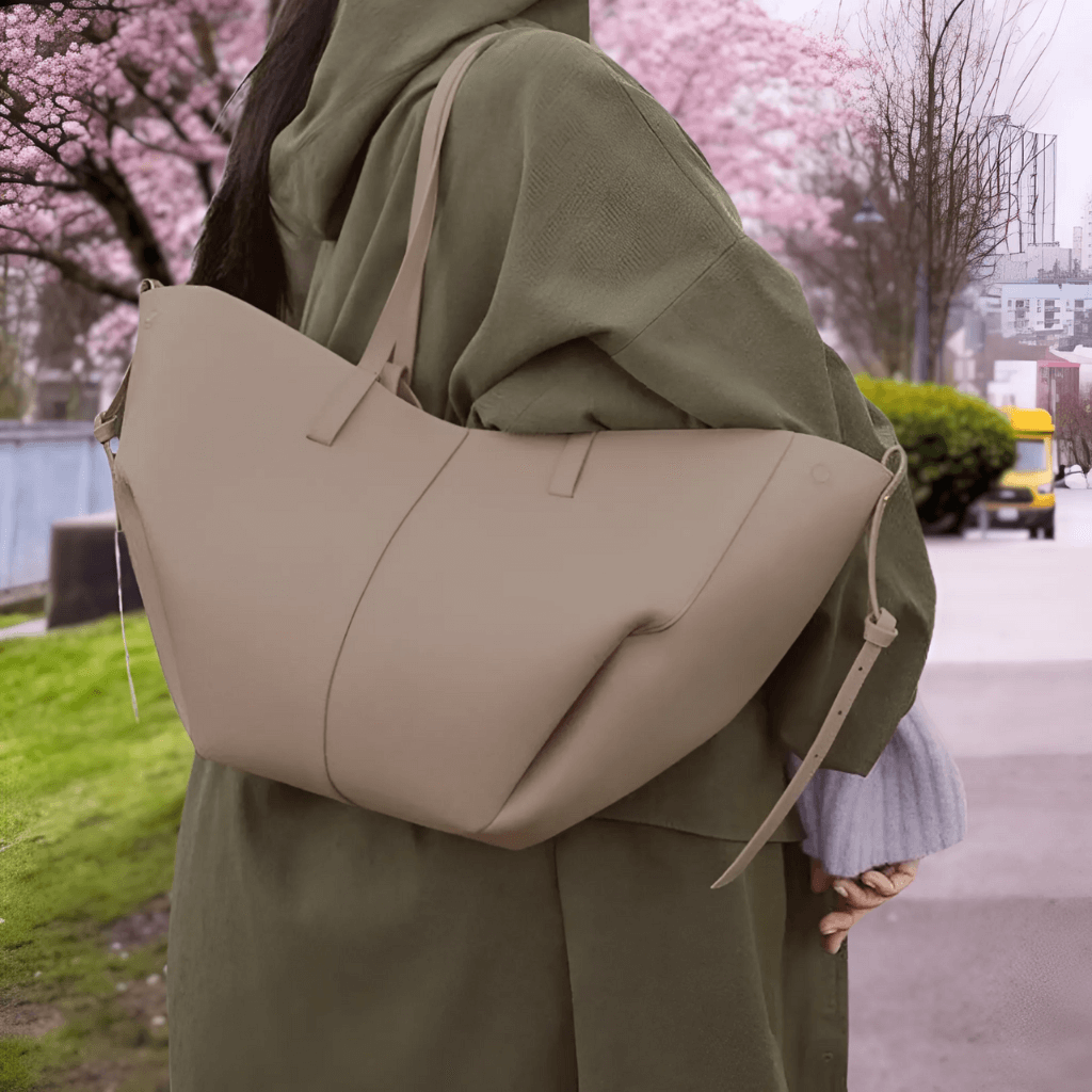 LeatherLux Shoulder Bag - Stylish Leather Handles
