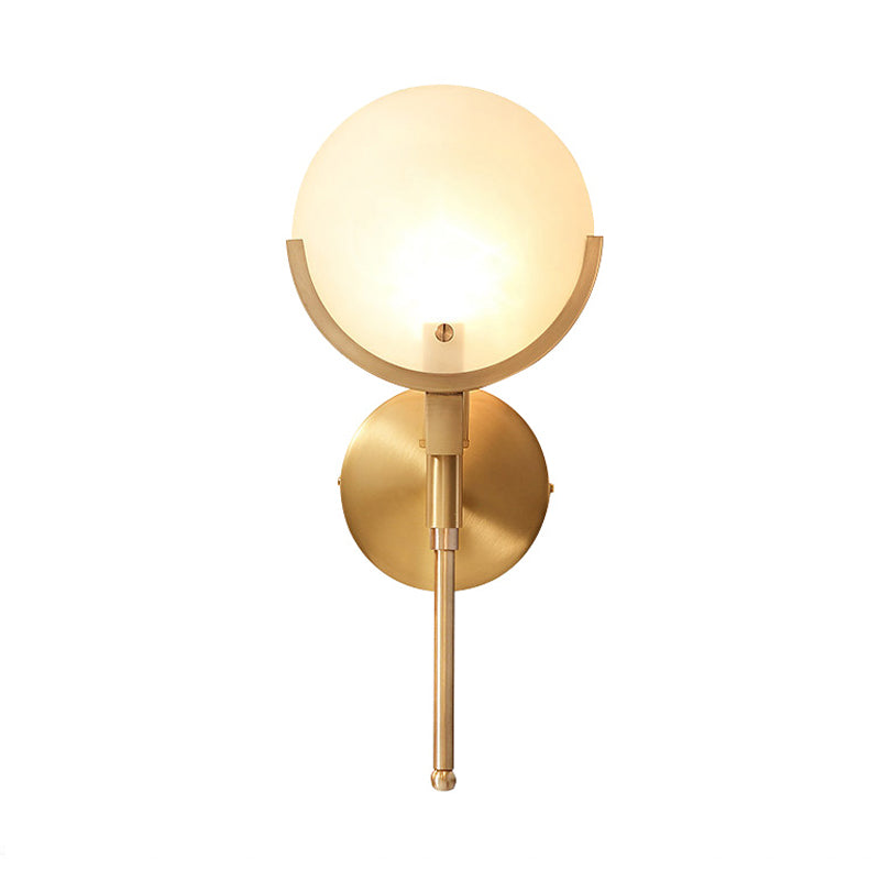 Kolonial Charm - Lyxig Vägglampa i Koppar och Glas