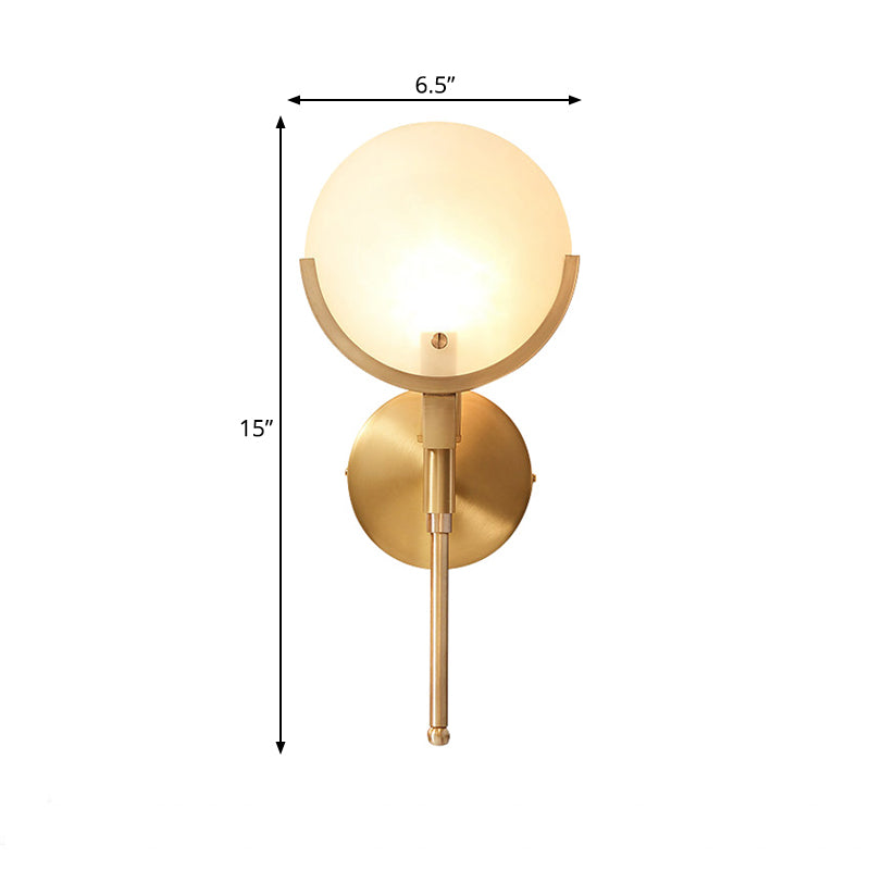 Kolonial Charm - Lyxig Vägglampa i Koppar och Glas