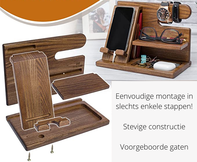 WoodDock – Stylish Wooden Holder for Devices