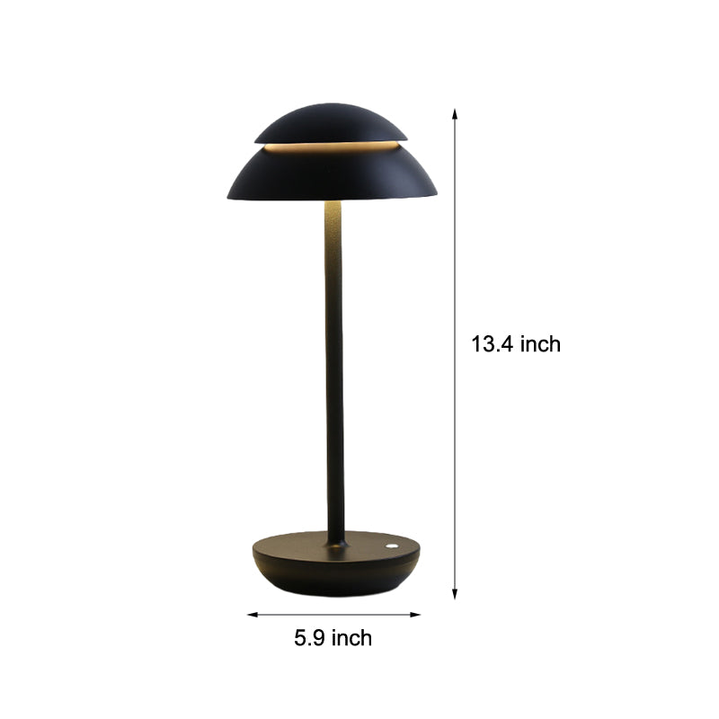 Aurelia Noire - Rechargeable Wireless Table Lamp with Built-in LED Lighting and Battery