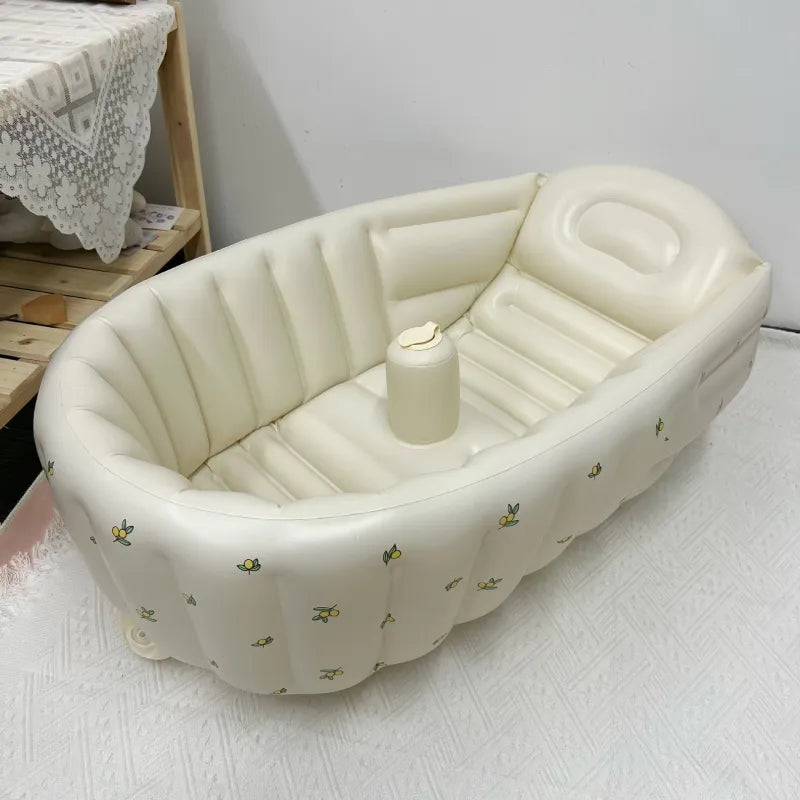 BabyBad Pro - Bärbar och Uppblåsbar för en Ultimat Babybadupplevelse