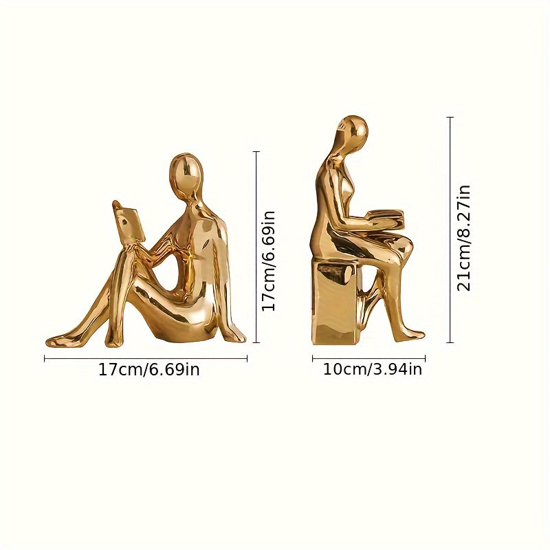 LuxeCeramic - Abstract Ceramic Bookends for Elegant Interiors
