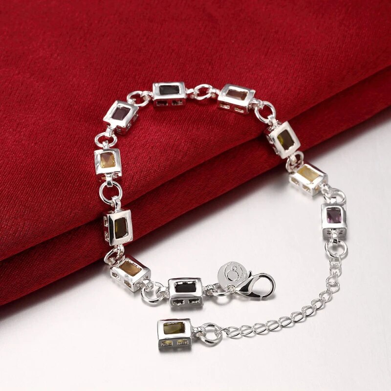 Luxe Multicolor Zircon Bracelet with Radiant Stones
