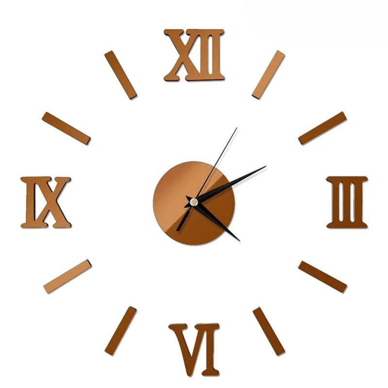 RomanTime 3D Clock - Modern DIY Wall Decoration