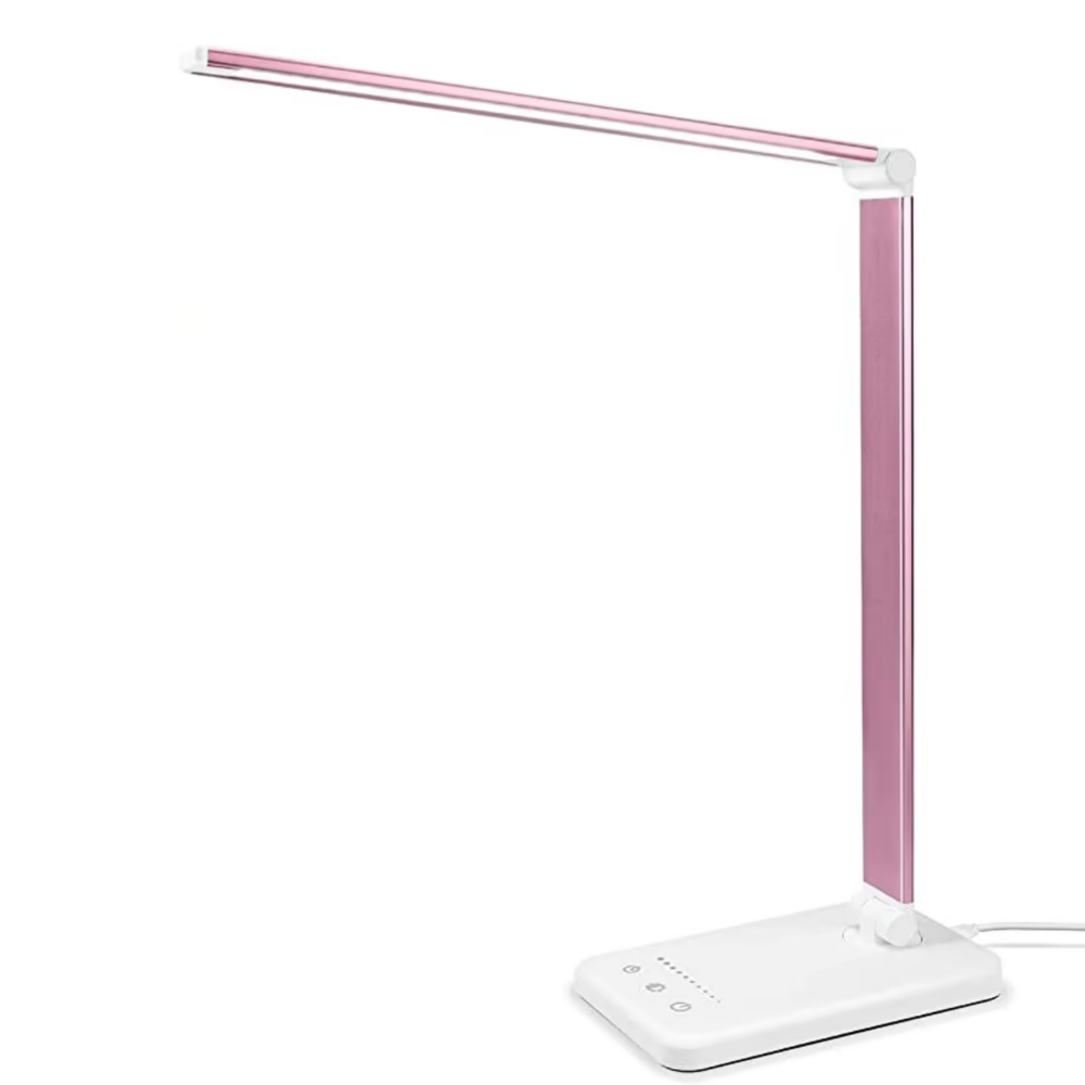 LED Desk Lamp - Table Lamp with USB Charging Port, 5 Light Settings and Brightness Levels