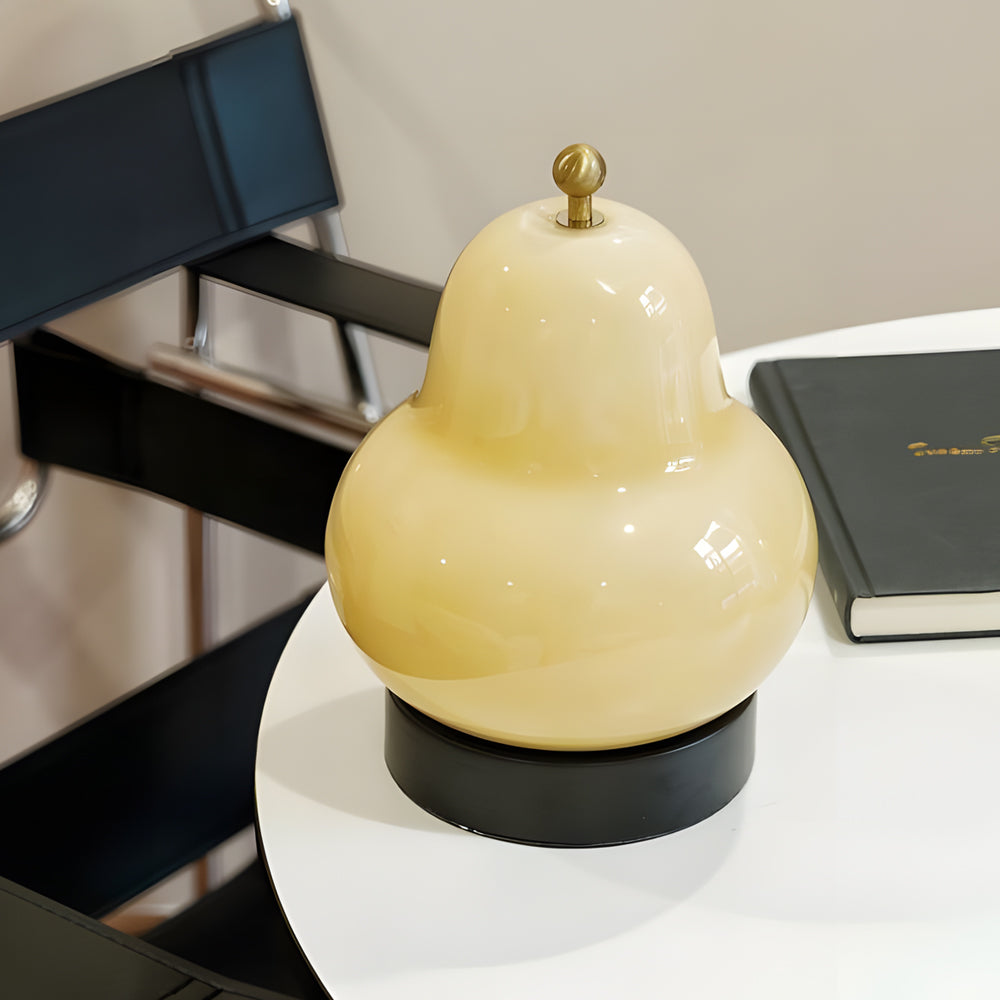 Elegant pear-shaped USB lamp with dimmable LED