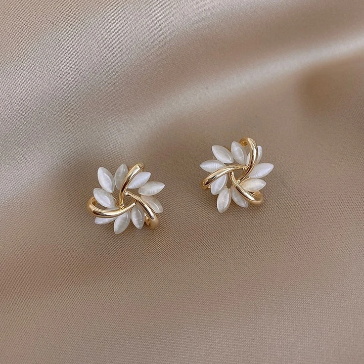 Stylish Opal Floral Earrings