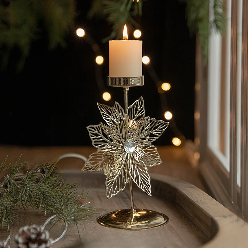 StarGlow Candle Holder - Elegant Golden Decoration for Holidays