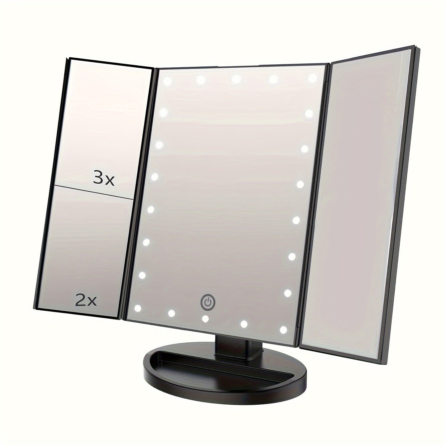 FlawlessGlow - Triple Makeup Mirror with LED Lighting