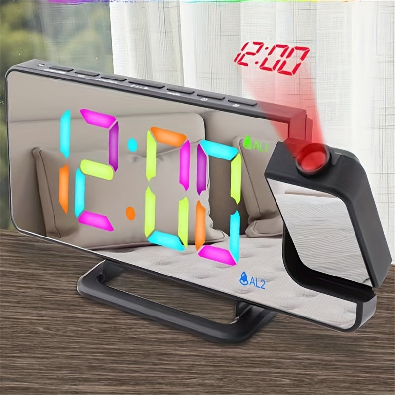 RGB Projector Clock – Colorful Dual Alarm Projector
