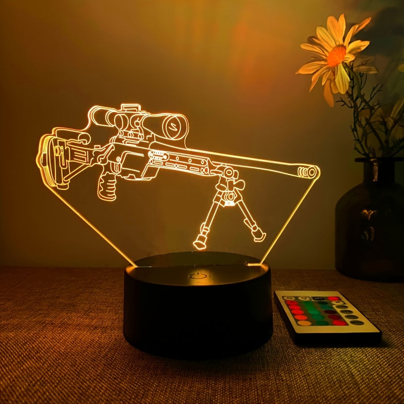 LumiGlow – 3D LED Night Light Black Gunmetal 16 Colors