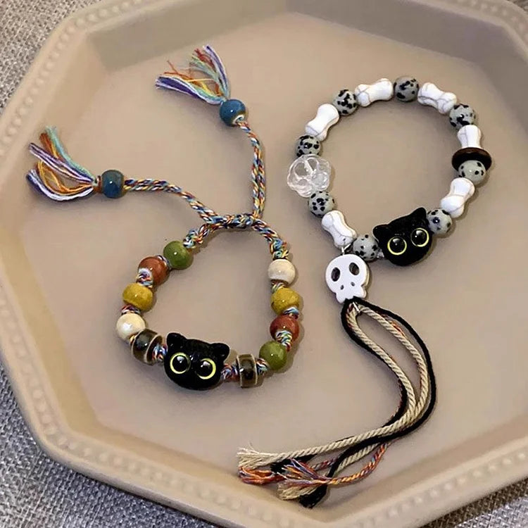 Selina's lovely skull bracelet by Katjes