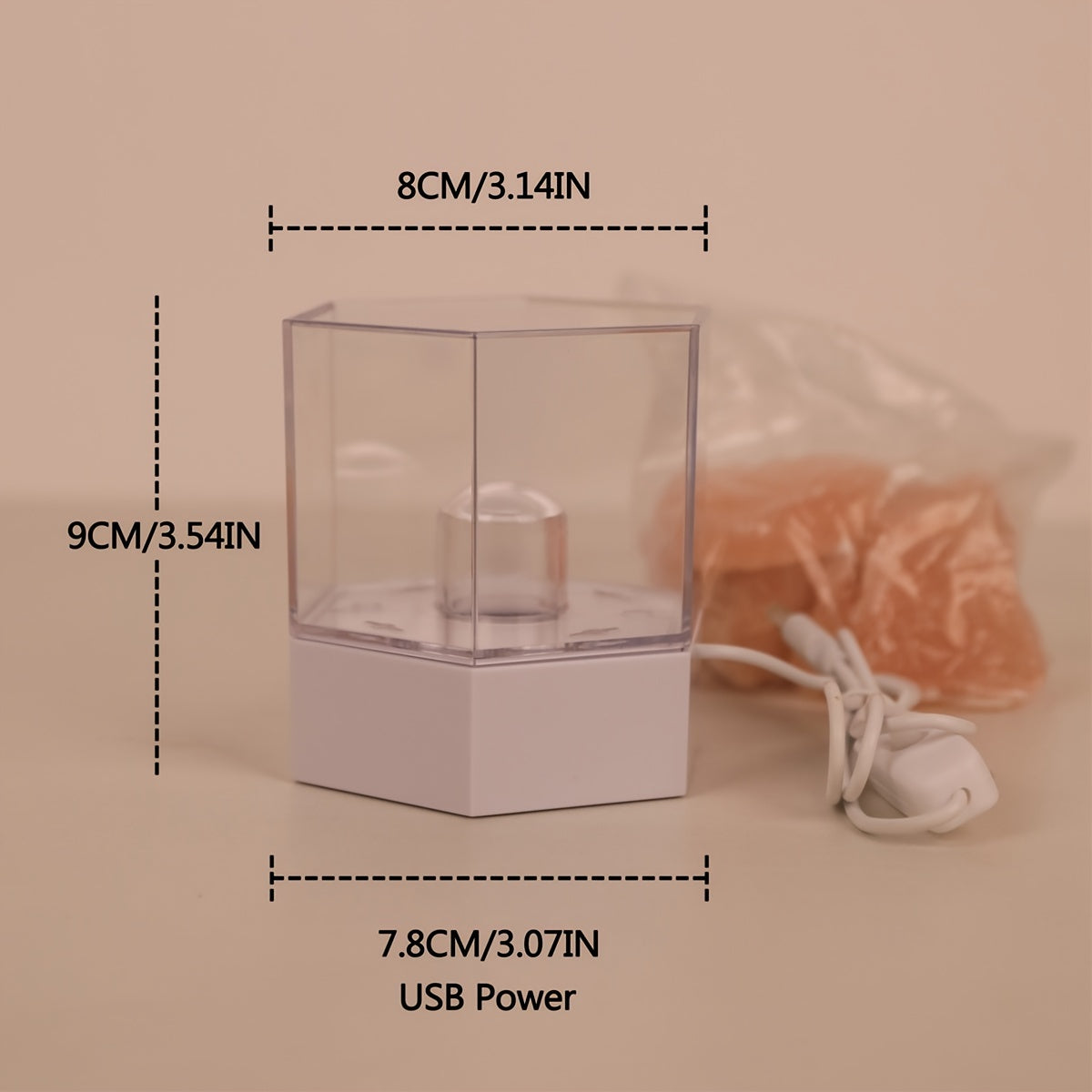 HimalayanGlow Lamp – Atmospheric Salt Night Light with USB