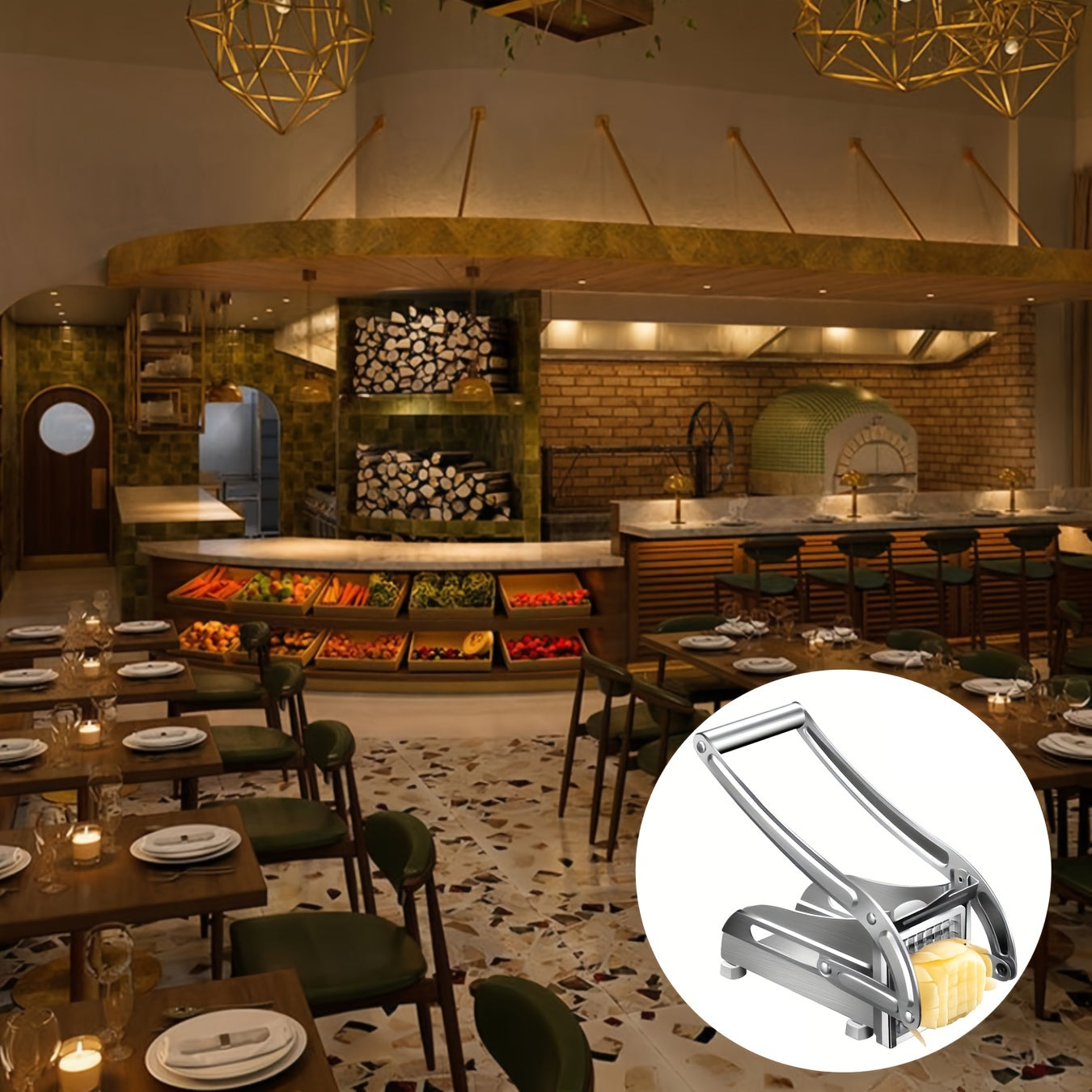 Fritzo Vegetable Cutter - The Stylish Stainless Steel Cutter for Perfect Vegetables