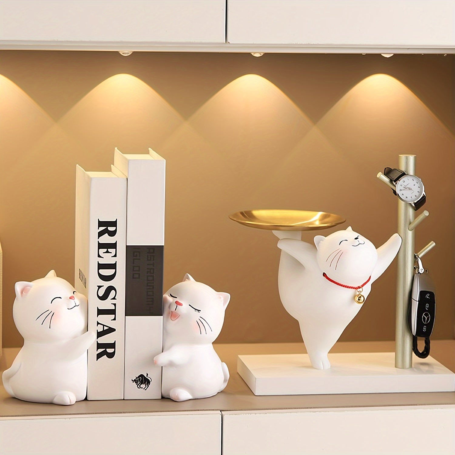 LoveCats - Romantic Resin Bookends