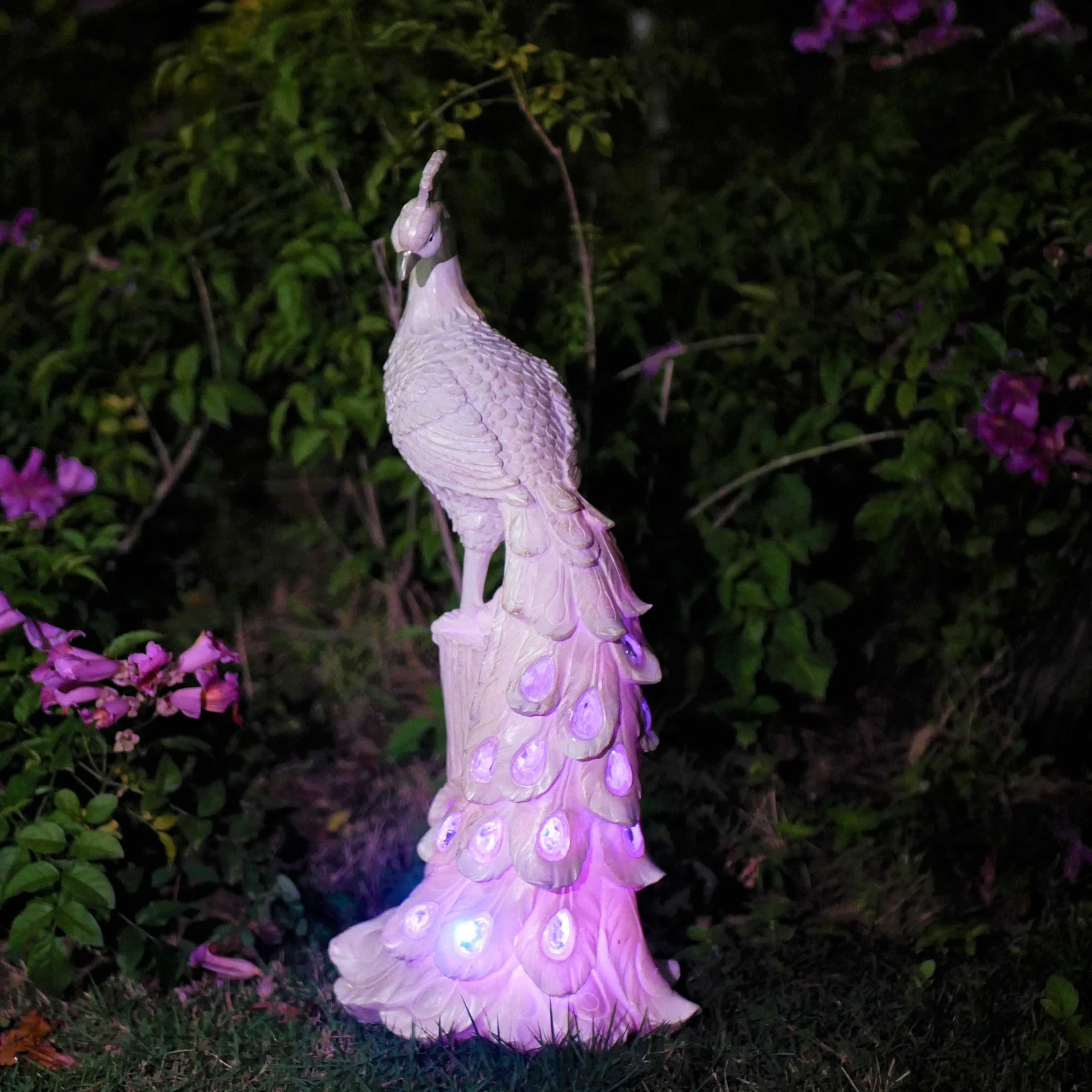 OlarPeacock – Färgglad Solenergi Trädgårdspik