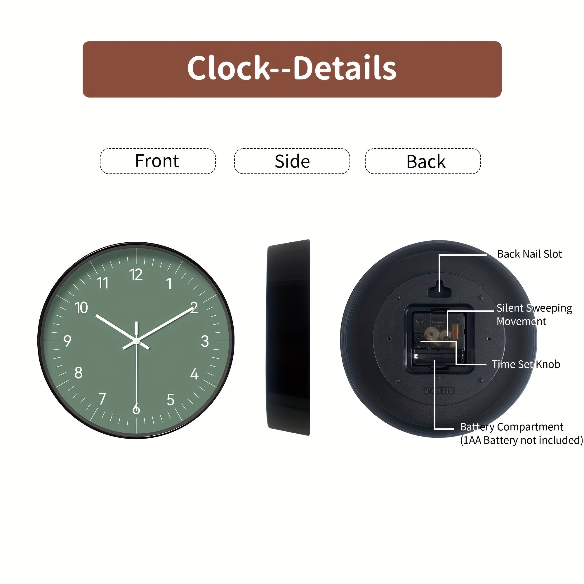FantasyTime Clock – Elegant Silent Wall Clock 20 cm
