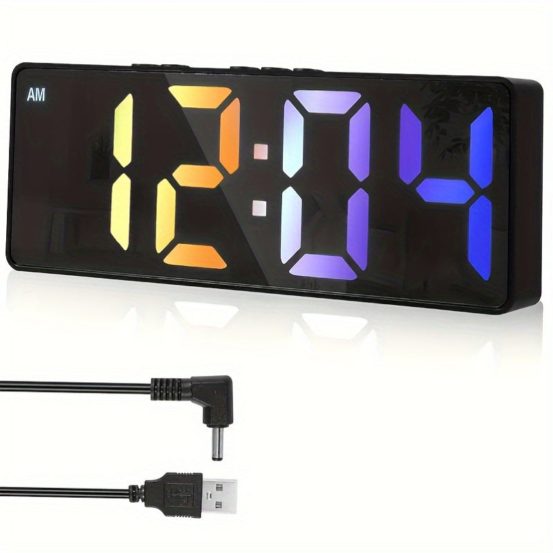 DigiTime Clock - Stylish LED Alarm Clock with Data Display