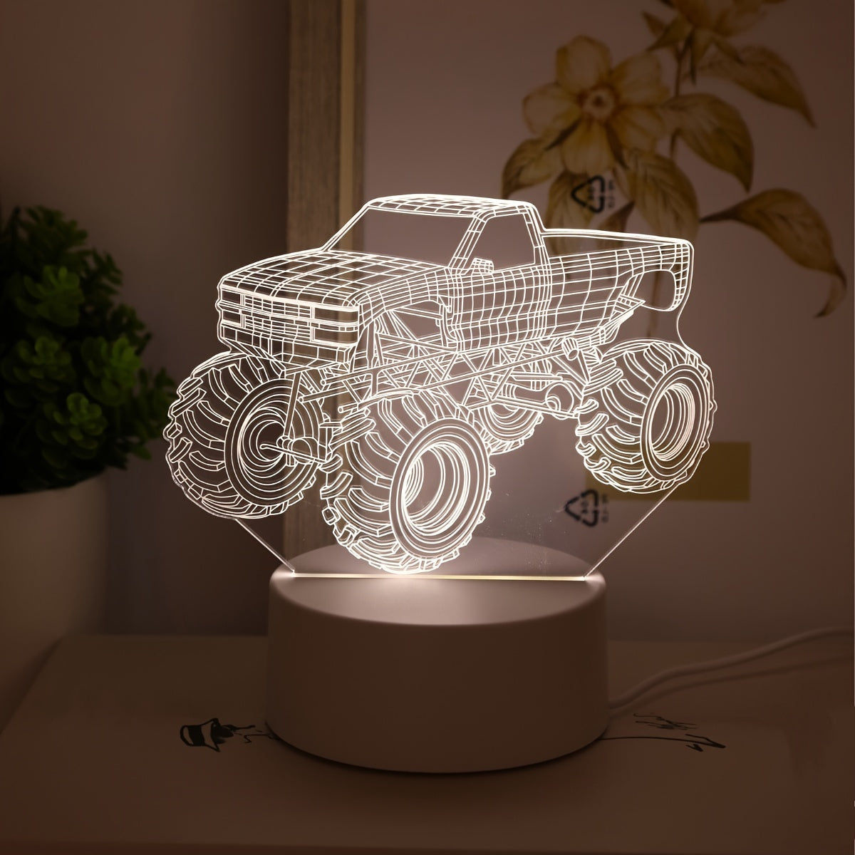 TruckGlow – 3D LED Night Light with Monster Truck Design