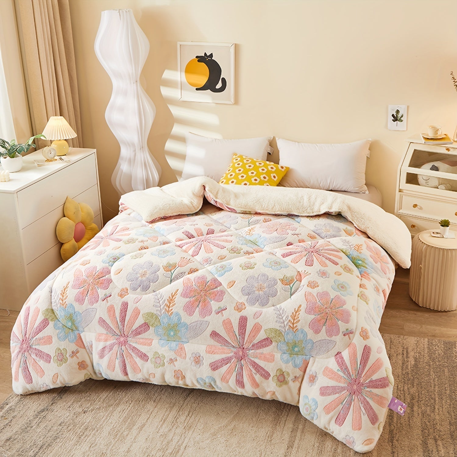 FloralDream – Soft Fleece Winter Blanket