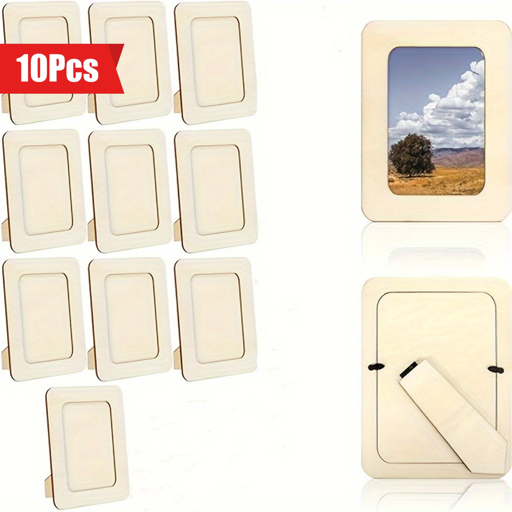 CreativeFrame – Set of 10 DIY Wooden Foot Frames