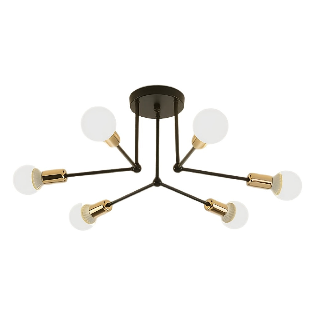 RetroGlow - Industrial 6-Light Ceiling Light